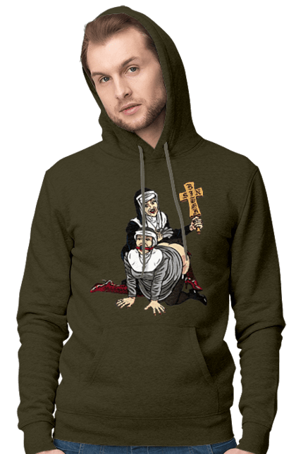 Чоловіче худі з принтом "Монашки БДСМ". Бдсм, крута, модна, молодіжна, плескає по дупі, рок, рольові ігри, черниці бдсм, черницю, черниця. 2070702