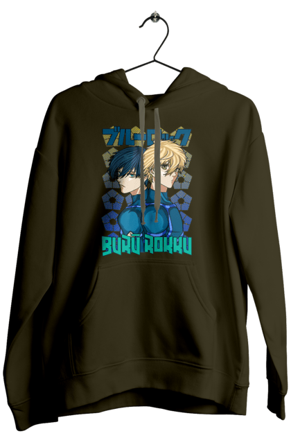 Men's hoodie with prints Blue Lock. Anime, blue lock, blue prison, manga, sport, sports anime. 2070702