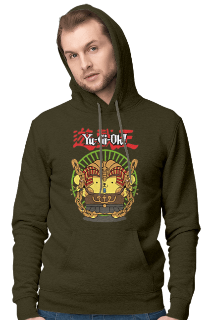 Men's hoodie with prints Yu Gi Oh! Pompompurin. Brand, character, hello kitty, pompompurin, yu gi oh, yugio. 2070702