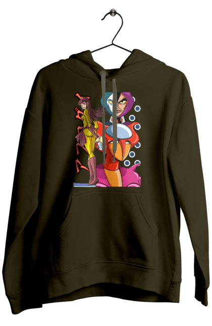 Men's hoodie with prints Mazinger Z Aphrodite. Anime, aphrodite, manga, mazinger z, mecha, robots. 2070702