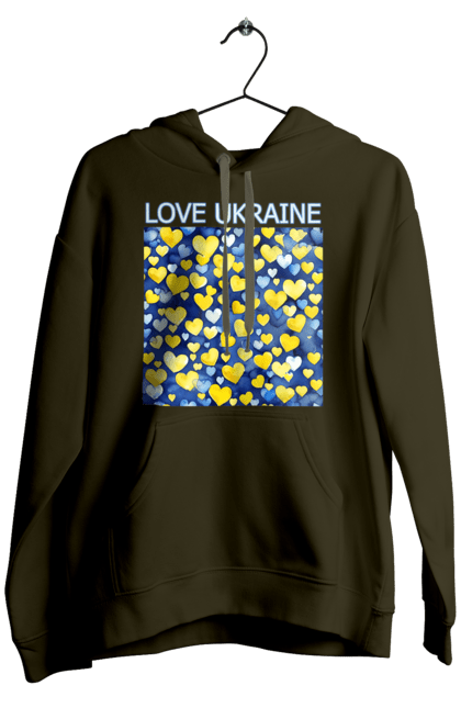 Чоловіче худі з принтом "Люблю Україну". Люблю україну, любов, серце, символи україни, україна, українська символіка. 2070702