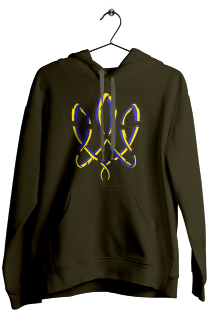 Чоловіче худі з принтом "Тризуб України герб". Воля, герб, символ україни, тризуб, тризуб україни, тризуб україни герб, україна, українська символіка. 2070702