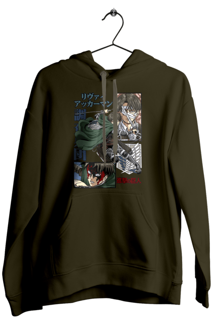 Men's hoodie with prints Attack on Titan Levi. Ackerman, anime, attack on titan, levi, manga, shingeki no kyojin, survey corps. 2070702