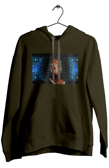 Чоловіче худі з принтом "Штучний Розум". Айті, айтішник, гик, жінка, знання, інженер, інтелект, кібер, кібернетика, кіборг, код, комп, комп`ютерник, кристал, машинне навчання, мікросхема, мозок, портрет, програміст, професіонал, професія, розробник, розум, світиться, світло, хакер, чіп, штучний інтелект, штучний розум. 2070702