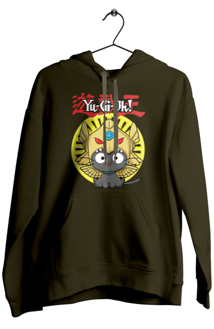 Men's hoodie with prints Yu Gi Oh! Chococat. Brand, character, chococat, hello kitty, yu gi oh, yugio. 2070702