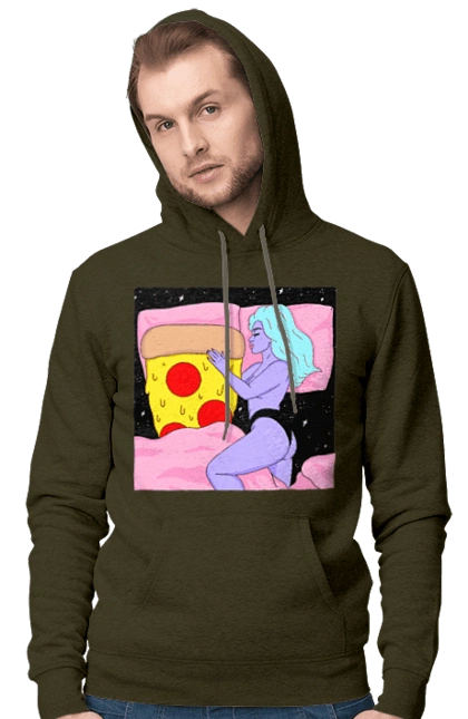 Purple Girl And Pizza