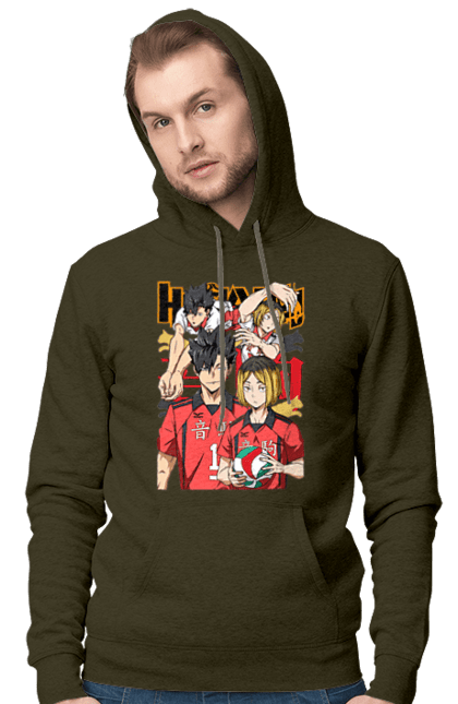 Men's hoodie with prints Haikyu!! Kuroo and Kenma. Anime, haikyu, kenma, kuroo, manga, sports anime, volleyball. 2070702