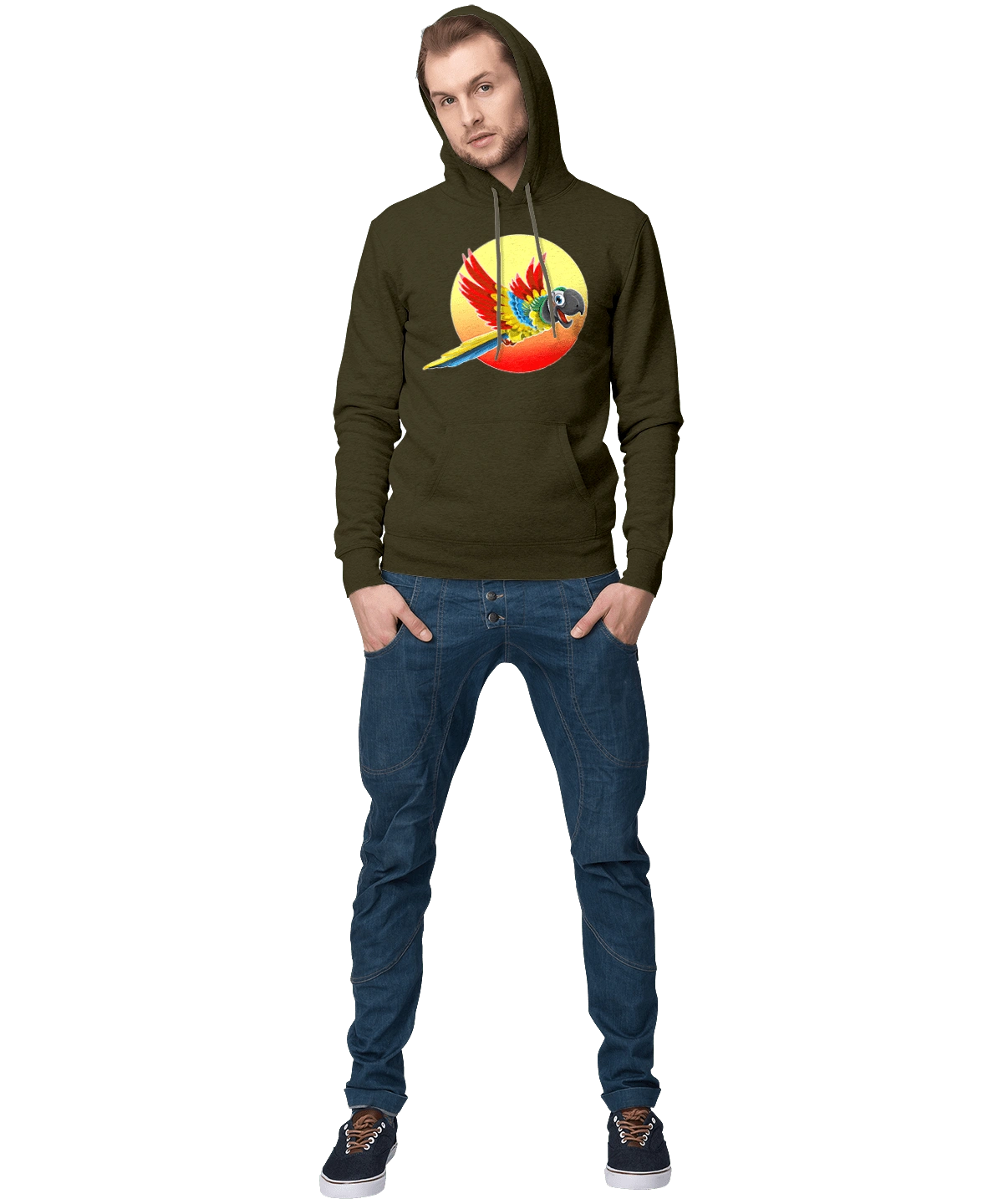 Папуга На Тлі Сонця