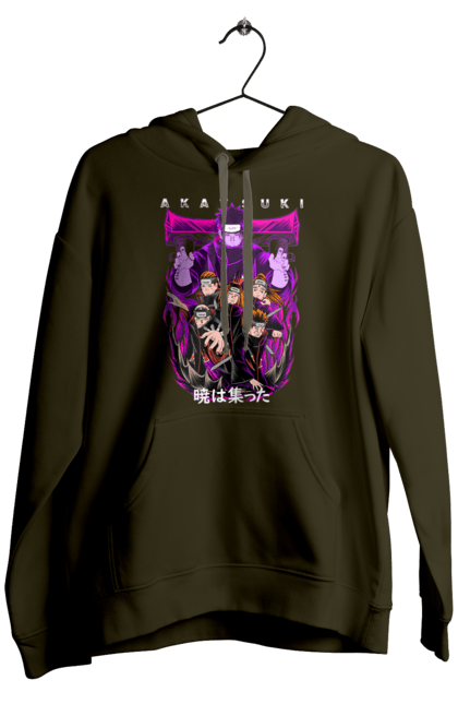 Men's hoodie with prints Naruto Akatsuki. Akatsuki, anime, character, manga, naruto, ninja, pain, tv series, yahiko. 2070702