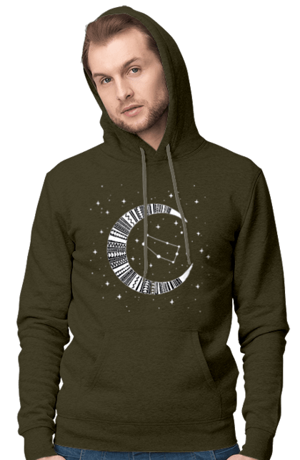 Men`s hoodie with prints Gemini. Constellation, gemini, horoscope, sign, twins, zodiac, zodiac sign. 2070702