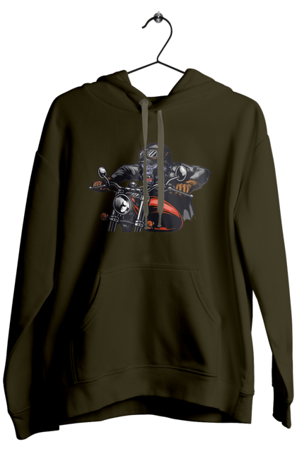 Men`s hoodie with prints Gorilla On A Moped. Gorilla, moped, speed. 2070702