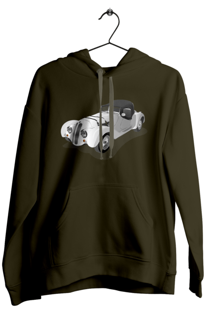 Men`s hoodie with prints Car. Auto, car, classic, old, old machine. 2070702