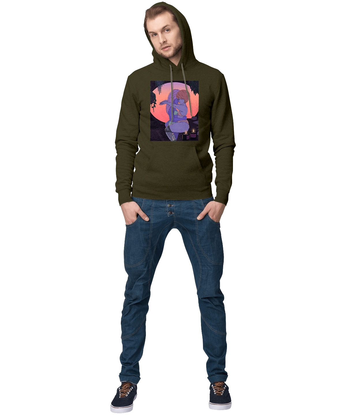 Purple Girls Hugging