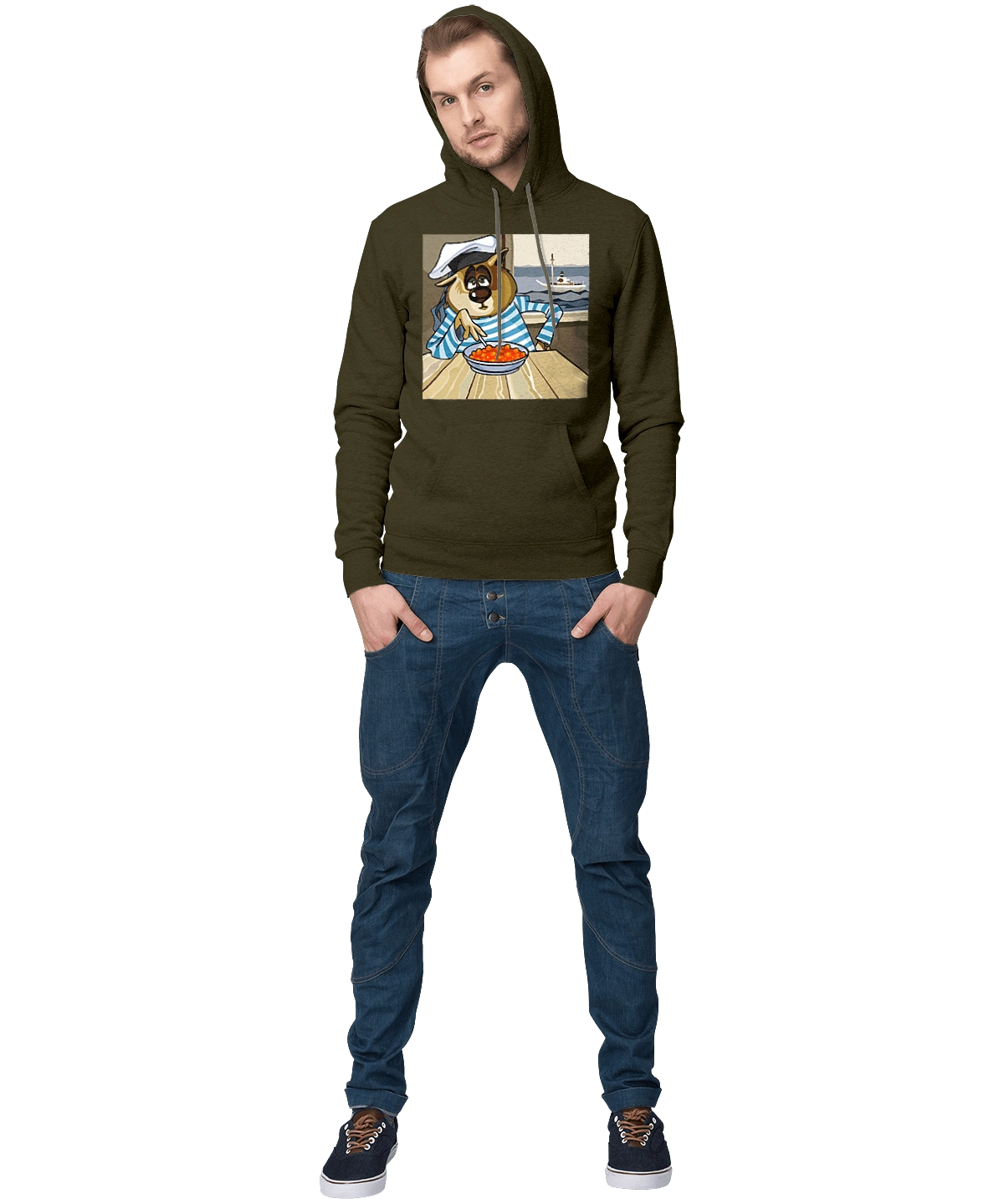 Cat Sailor, On The Ship Eats Red Caviar