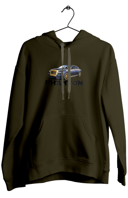 Men`s hoodie with prints Rolls royce. Auto, car, luxury class, phantom, rolls royce, sedan. 2070702