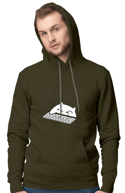 Чоловіче худі з принтом "Програміст". Css, html, javascript, jquery, php, python, react, svelt, айті, актуальне, кодувати, програміст. 2070702