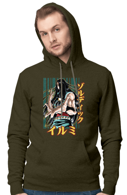 Men's hoodie with prints Hunter × Hunter Illumi Zoldyck. Anime, hunter, hunter × hunter, hunter hunter, illumi, illumi zoldyck, manga, zoldyck. 2070702