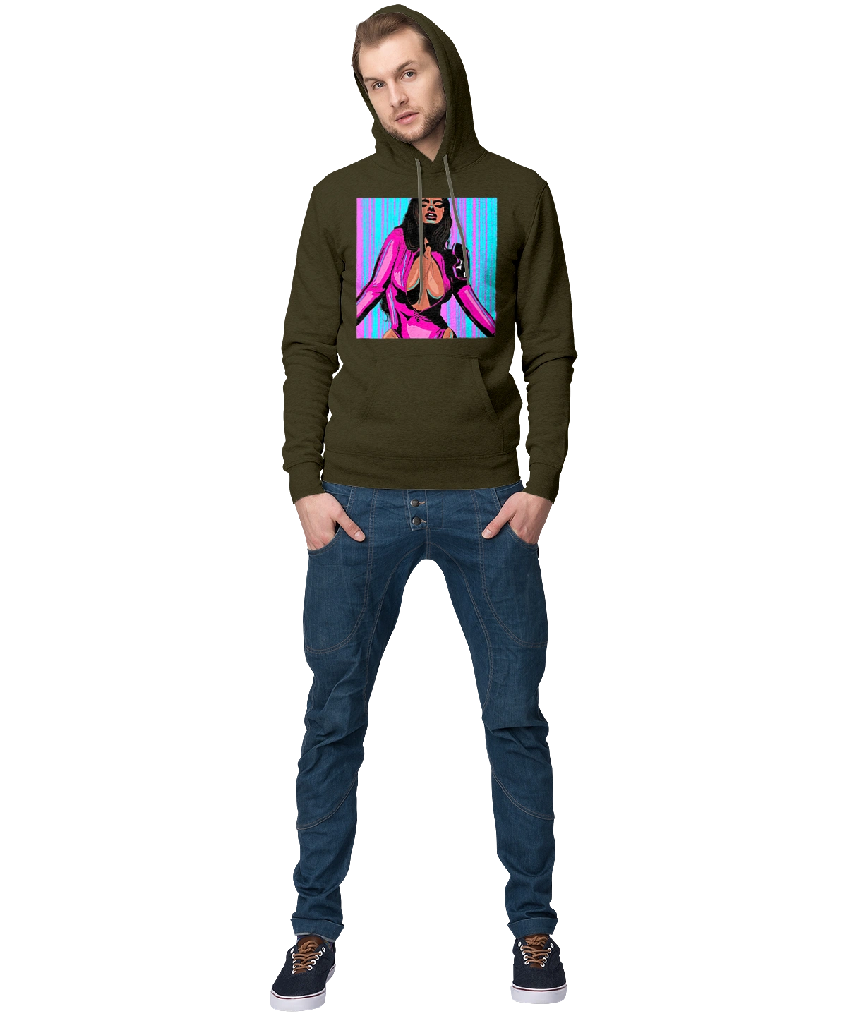 Girl With Deep Neckline