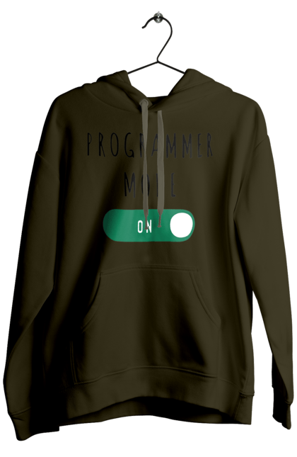 Чоловіче худі з принтом "Режим програміста". Айті, айтішник, для айтішника, для програміста, подарунок айтішнику, подарунок програмісту, програміст, режим програміста, розробник. 2070702