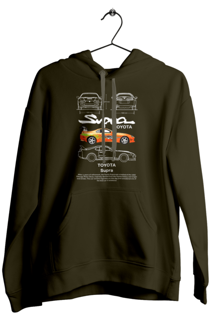 Men's hoodie with prints Toyota Supra. Automobile, car, japan, sport car, sports car, supra, toyota, toyota supra. 2070702