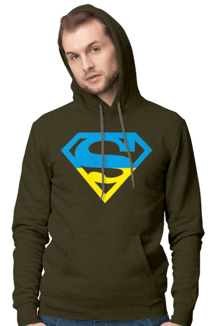 Men`s hoodie with prints Ukraine super. Super, symbolism, ukraine. 2070702