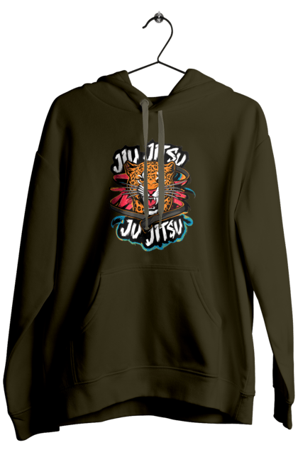 Men's hoodie with prints Jujutsu. Animal, japan, jiu jitsu, jujutsu, leopard, martial arts, ninja, samurai, sport. 2070702