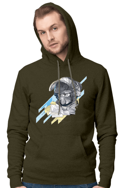 Men`s hoodie with prints Glory to the armed forces of Ukraine. Brand, defender`s day, glory ssu, gratitude, ukrposhta. 2070702