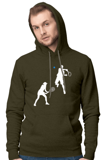 Чоловіче худі з принтом "Теніс". Великий теніс, гравці, грунт, м`яч, призовий фонд, ракетка, спонсор, турнір на ґрунті, турнірна сітка, хард. 2070702