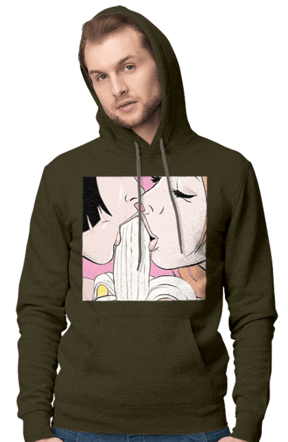 Чоловіче худі з принтом "Дівчата Їдять Банан". Лизати, смоктати. 2070702