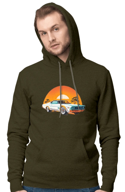 Beautiful car at sunset