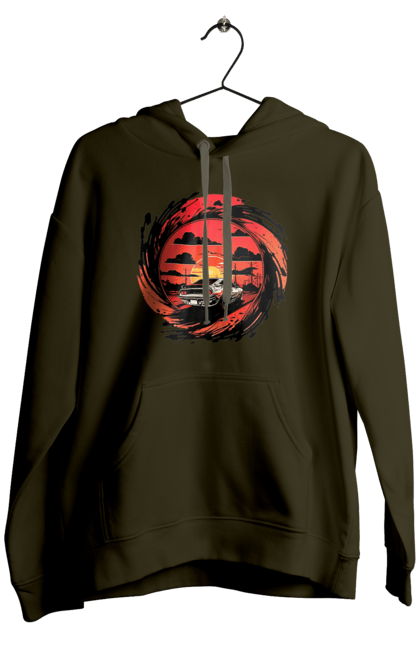 Чоловіче худі з принтом "Феррарі на заході сонця". Авто, автомобіль, машини, феррарі. 2070702