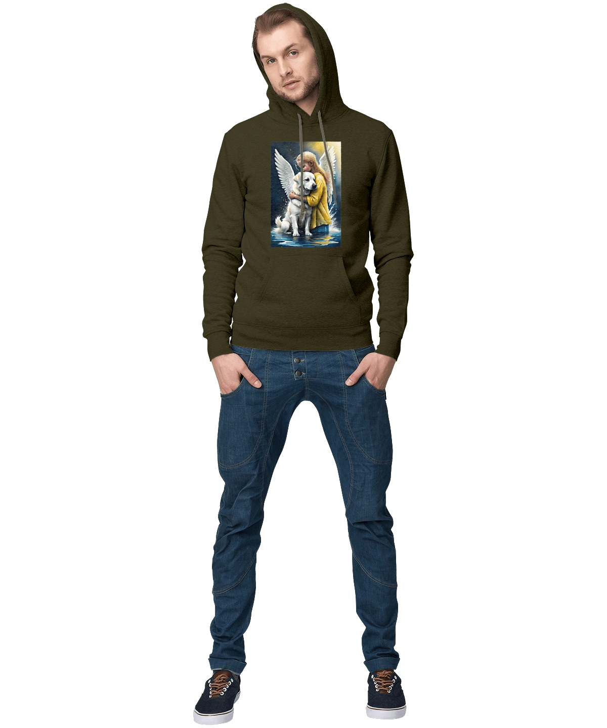 Girl and dog angel [memorial to dead animals]