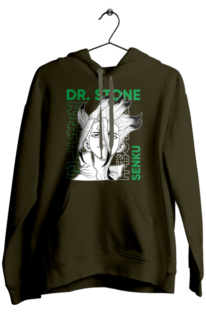 Чоловіче худі з принтом "Dr. Stone Сенку". Dr. stone, ishigami, senku, senku ishigami, аніме, доктор стоун, ісіґамі, ісіґамі сенку, манга, сенку. 2070702