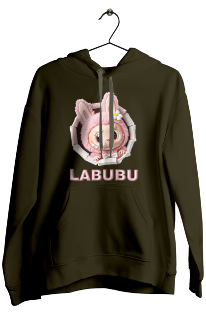 Чоловіче худі з принтом "Лабубу". Іграшка лабубу, лабубу, лабубу кока кола, мерч лабубу, мила, рожева лабубу, смішна лабубу. 2070702