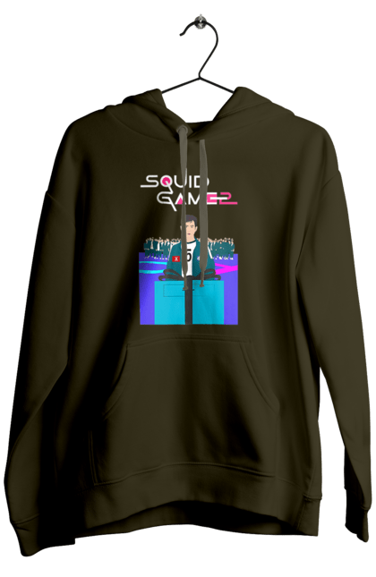 Чоловіче худі з принтом "Гра в кальмара Сон Гі Хун". 456, netflix, seong gi-hun, squid game, гра в кальмара, гравець 456, нетфлікс, серіал, сон гі хун. 2070702