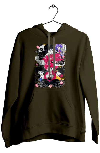 Men`s hoodie with prints Ranma 1/2. Action movie, anime, comedy, manga, mystic, ranma, romance, shampoo. 2070702