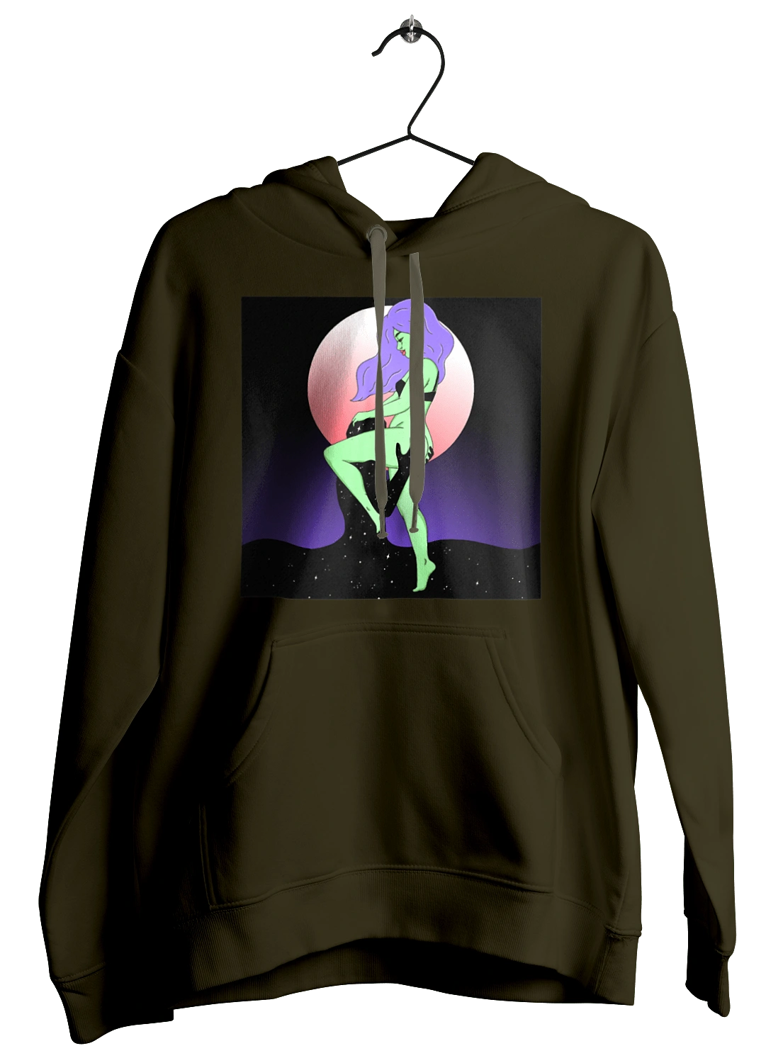 Зеленая Девушка И Луна