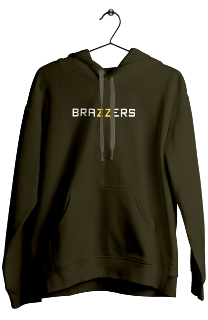 Чоловіче худі з принтом "Brazzers". Brazzers, hub, porn, porn hub, pornhub, бразерс, браззерс, зсу, порно хаб, порнохаб. 2070702