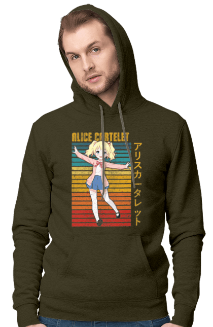 Men's hoodie with prints Kiniro Mosaic Alice Cartelet. Alice, alice cartelet, anime, gold mosaic, kiniro mosaic, kinmoza, manga. 2070702