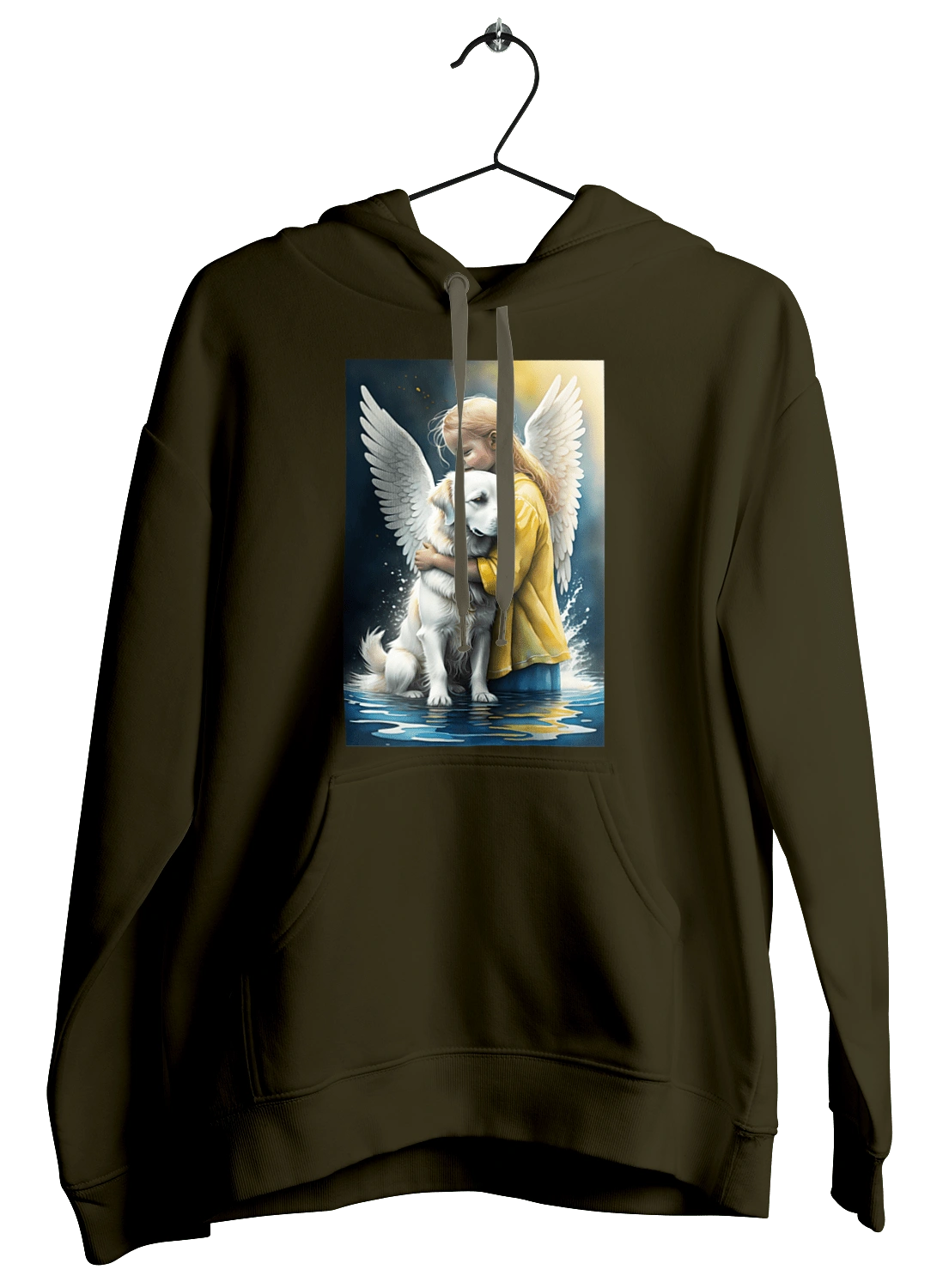 Girl and dog angel [memorial to dead animals]