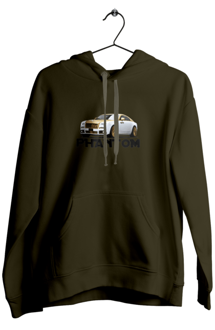 Men`s hoodie with prints Rolls royce. Auto, car, luxury class, phantom, rolls royce, sedan. 2070702