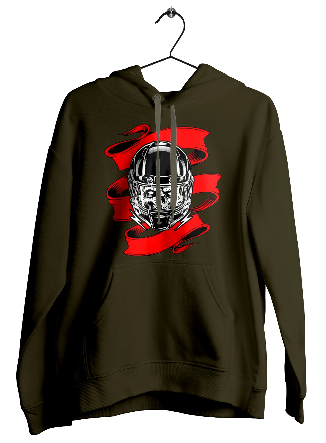 Skull in a motorcycle helmet