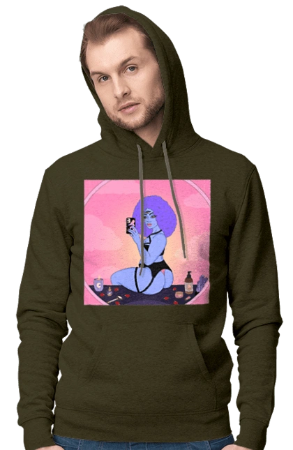 Purple Girl Photo In The Mirror