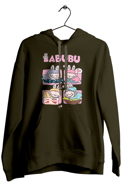 Чоловіче худі з принтом "Сон Labubu". Labubu, weird cute, іграшки, лабубу. 2070702