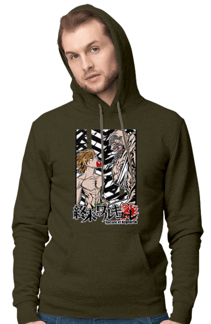 Men's hoodie with prints Record of Ragnarok Adam vs Zeus. Adam, anime, comics, manga, netflix, record of ragnarok, zeus. 2070702