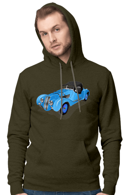 Men`s hoodie with prints Car. Auto, car, classic, old, old machine. 2070702