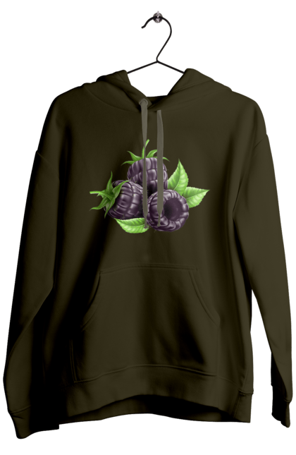 Men`s hoodie with prints Blackberry. Berry, blackberry. 2070702
