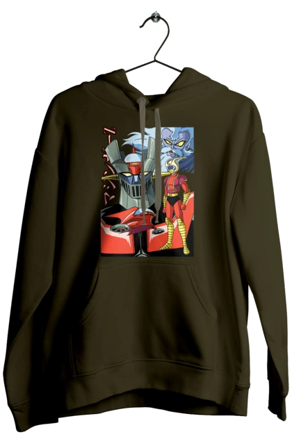 Мужское худи с принтом Mazinger Z Грендайзер. Goldorak, goldrake, grendizer, mazinger z, mecha, аниме, грендайзер, манга, меха, роботы. 2070702