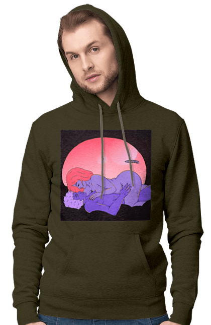 Чоловіче худі з принтом "Інопланетяни Дівчина І Хлопець". Голі, дівчина, хлопець. 2070702