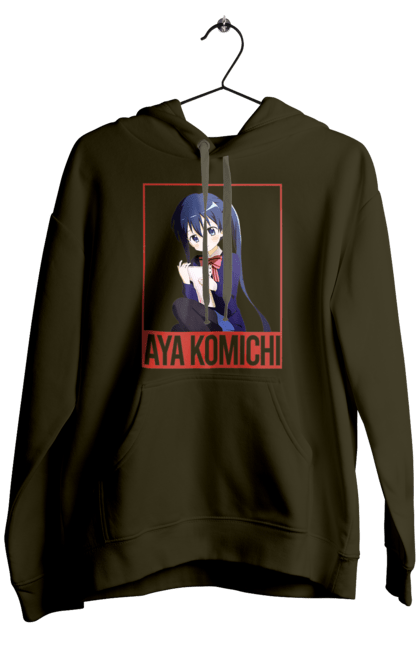 Men's hoodie with prints Kiniro Mosaic Aya Komichi. Anime, aya komichi, gold mosaic, kiniro mosaic, kinmoza, manga. 2070702